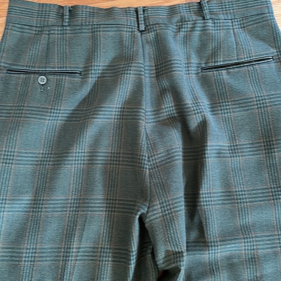 Vintage 60s BRENT Plaid Cuffed Trousers/Pants - Picture 6 of 8
